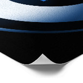 Fußball Ein Spiel von 2 Halves Blue Poster (Ecke)