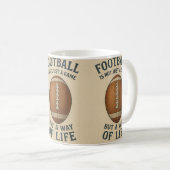 Fußball, eine Lebensart Kaffeetasse (VorderseiteRechts)