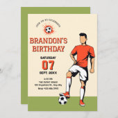 Fußball Einladung (Vorne/Hinten)