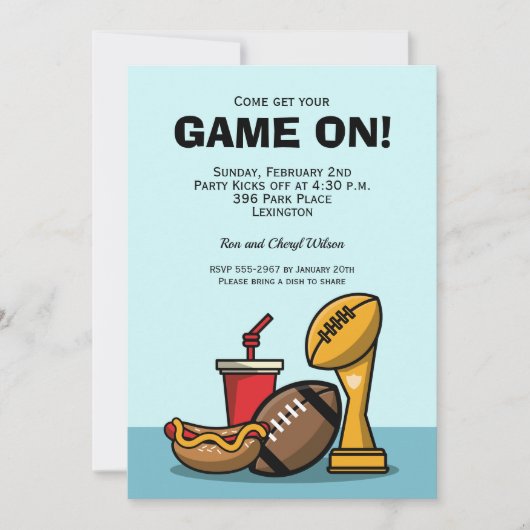 Fußball Einladung (Vorderseite)