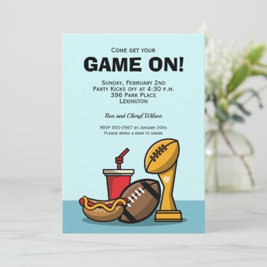 Fußball Einladung (Stehend Vorderseite)