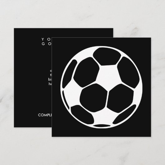 Fußball Einladung (Vorne/Hinten)