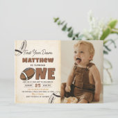 Fußball Einladung 1. Geburtstag im ersten Jahr (Stehend Vorderseite)