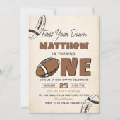 Fußball Einladung 1. Geburtstag im ersten Jahr (Vorderseite)