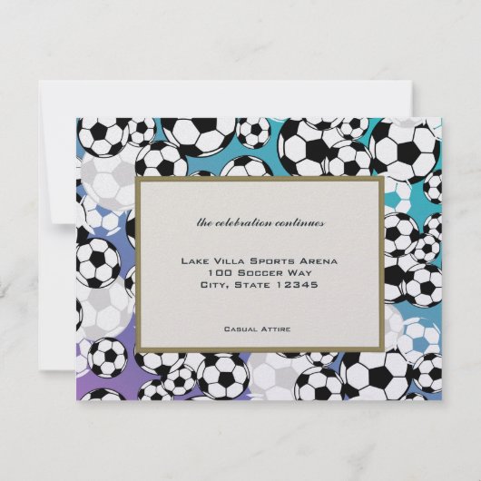 Fußball Einladung Bar Mitzvah (Rückseite)