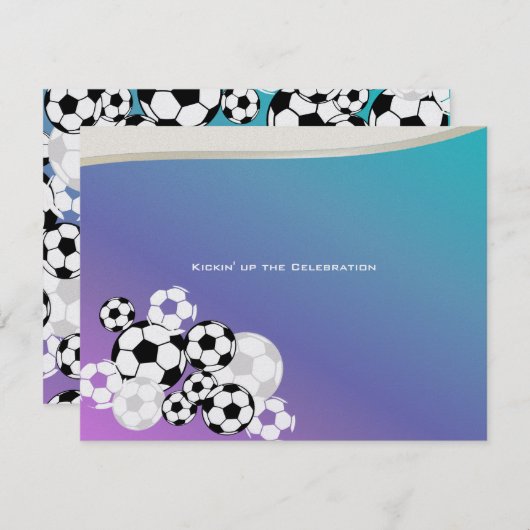 Fußball Einladung Bar Mitzvah (Vorne/Hinten)