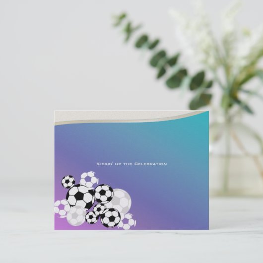 Fußball Einladung Bar Mitzvah (Stehend Vorderseite)