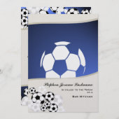 Fußball Einladung Bar Mitzvah (Vorne/Hinten)