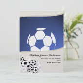 Fußball Einladung Bar Mitzvah (Stehend Vorderseite)