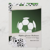 Fußball Einladung Bar Mitzvah (Vorne/Hinten)