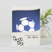 Fußball Einladung Bar Mitzvah (Stehend Vorderseite)