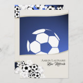 Fußball Einladung Bar Mitzvah (Vorne/Hinten)