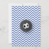 Fußball Einladung Party Geburtstag Sport Blauer Fu (Rückseite)