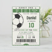 Fußball Einladung Sport Geburtstag (Stehend Vorderseite)