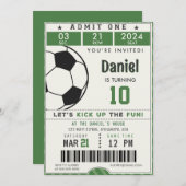 Fußball Einladung Sport Geburtstag (Vorne/Hinten)