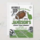 Fußball Einladung zum 1. Geburtstag (Vorderseite)