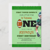 Fußball Einladung zum 1. Geburtstag (Vorderseite)