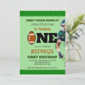 Fußball Einladung zum 1. Geburtstag (Stehend Vorderseite)