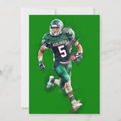 Fußball Einladung zum 1. Geburtstag (Rückseite)