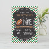 Fußball Einladung zum 1. Geburtstag Party (Stehend Vorderseite)