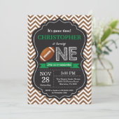 Fußball Einladung zum 1. Geburtstag Party (Stehend Vorderseite)