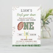 Fußball Einladung zum ersten Geburtstag, redaktion (Stehend Vorderseite)