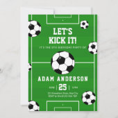 Fußball Einladung zum Fußball Sport zum Geburtstag (Vorderseite)