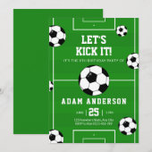Fußball Einladung zum Fußball Sport zum Geburtstag (Vorne/Hinten)