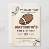 Fußball Einladung zum Geburtstag (Vorderseite)