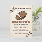 Fußball Einladung zum Geburtstag (Stehend Vorderseite)