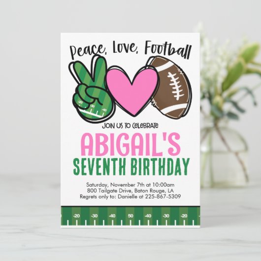 Fußball Einladung zum Geburtstag (Stehend Vorderseite)