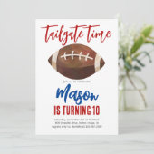 Fußball Einladung zum Geburtstag (Stehend Vorderseite)