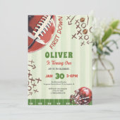 Fußball Einladung zum Geburtstag (Stehend Vorderseite)