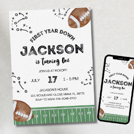 Fußball Einladung zum Geburtstag, erstes Jahr nach