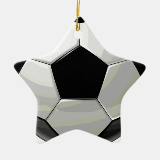 Fußball-Einzigartigkeit Keramik Ornament (Vorne)