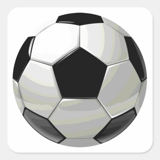 Fußball-Einzigartigkeit Quadratischer Aufkleber (Vorderseite)