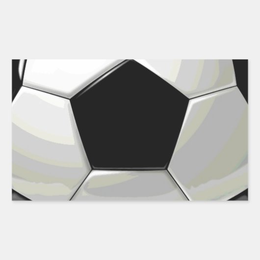 Fußball-Einzigartigkeit Rechteckiger Aufkleber (Vorderseite)