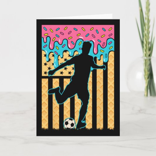 Fußball Eis Drip Jungen Jugendspieler Fan Ameri Karte (Vorderseite)