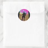 Fußball Eis Drip Jungen Jugendspieler Fan Ameri Runder Aufkleber (Tasche)