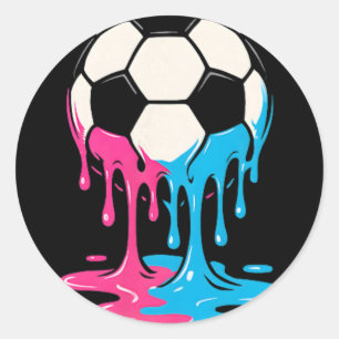 Fußball Eiscreme Tropf Jungen Jugendspieler Fan So Runder Aufkleber