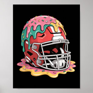 Fußball Eiscreme Tropfen _ Helm tropft Eiscreme Poster