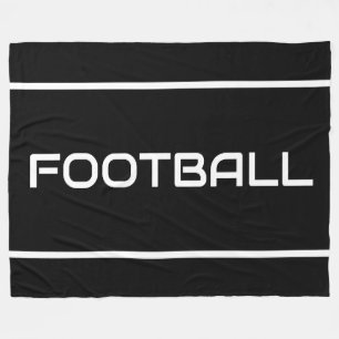 FUßBALL Elegante weiße Textstreifen auf modernem S Fleecedecke