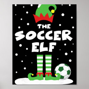 Fußball-Elf-Verwandtschafts-Feiertags-Weihnachten Poster