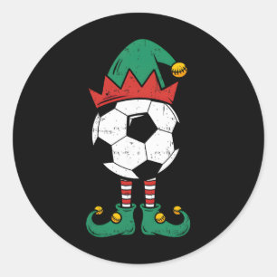 Fußball Elf Weihnachten Lustiger Xmas Elf Fußball Runder Aufkleber