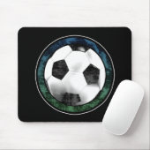 Fußball-Emblem-blaues Grün Mousepad (Mit Mouse)
