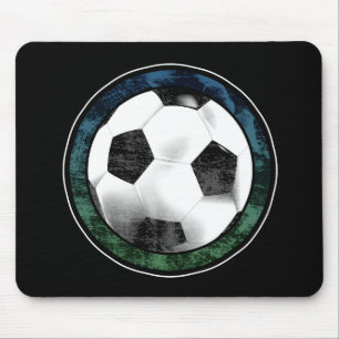 Fußball-Emblem-blaues Grün Mousepad