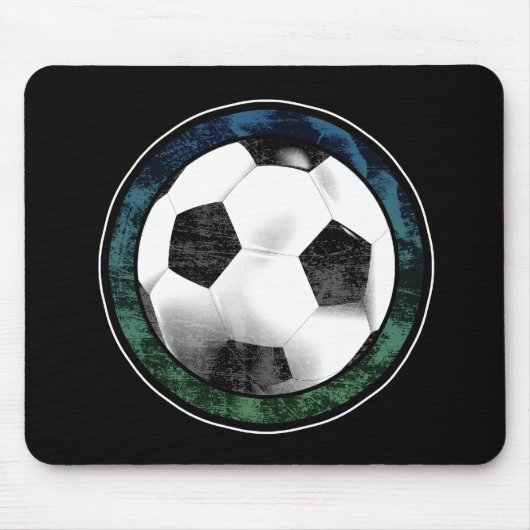 Fußball-Emblem-blaues Grün Mousepad (Vorne)