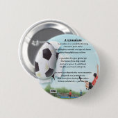 Fußball-   Enkel-Gedicht Button (Vorne & Hinten)