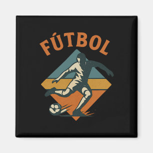 Fußball-Enthusiasten im Retro-Stil Vintage  Magnet