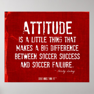 Fußball Erfolg und Attitude Poster Red Denim 009